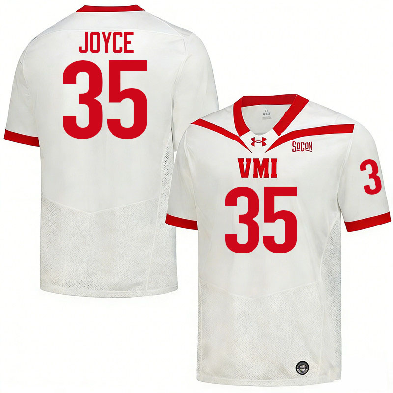 Virginia Military Institute Keydets #35 Jack Joyce College Football Jerseys,Uniforms-White
